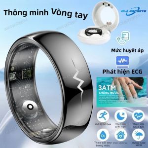 Nhẫn Thông Minh Nữ Theo Dõi Điện Tâm Đồ ECG GPS Chống Nước 5ATM Theo Dõi Huyết Áp Giấc Ngủ Chế Độ Thể Thao Đếm Bước Chân