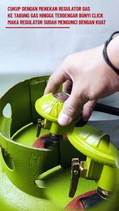 NIS PAKET SELANG GAS + REGULATOR GAS KLIK LOCK (N2 11 BB)