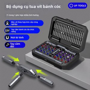 UF TOOLS | Multifunctional High Hardness Bi-Directional Bent Head Ratchet Screwdriver
