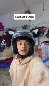 Kuping helm bulu korea prmium