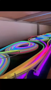 RGB Neon LED Strip Light with Bluetooth App and Remote Control IP65 Waterproof Music Sync Mode for Bedroom Room Outdoors Decoration