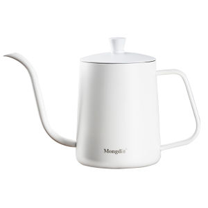 MONGDIO | Hand Pour Coffee Pot with Ear Hanger Japanese Style Narrow Mouth Home Use Small Long Spout Stainless Steel Brewing Pot