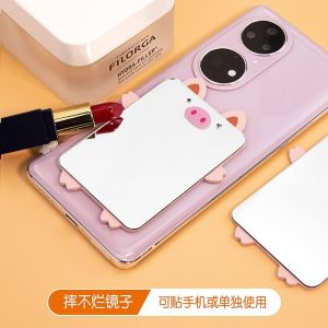 [Mini Mirror] Mobile Phone Back Sticker Mirror Creative Mini Portable Makeup Only Weight 12 Grams Ultra-Light Shock-Resistant Ultra-Thin Small Anytime Anywhere Beautiful Gifts For Girls