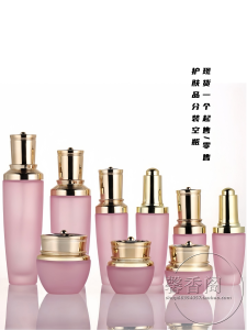 Transparent Glass Serum Bottle with Gold Cap Cream Liquid Extract Essential Oil Moisturizer Dispenser Cosmetic Empty Container