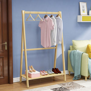 Solid Wood Hanger Floor Minimalist Modern Clothes Rack Simple Hang the Clothes Shelf Bedroom Indoor Coat Rack For Home