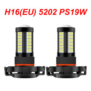 Bóng Đèn Sương Mù LED Trắng ASLENT 2-Pack 1500LM 6000K 9005 9006 H8 H11 H16 Eu PSX24W P13W PSX26W PS19W 5202 Tương Thích Với Nhiều Loại Xe