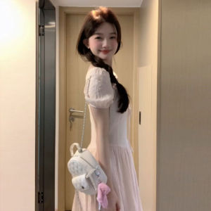 CHANGTONG | Sweet French Elegant Waist Cinching Dress 2026 Summer