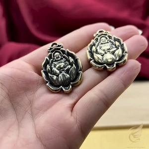 Móc Khóa Quan Thế Âm Bồ Tát Phật Di Lặc Tọa Đài Sen Móc Khóa Phật Giáo Bằng Đồng Thau - Đồ Đồng Thuận Tâm