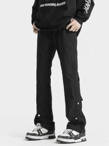 Loose Straight Leg Mens Casual Pants Autumn New Style American Trendy Brand Cotton Polyester Blend Long Trousers for Youth