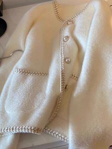 Soft Cozy V-Neck Mink Knitted Sweater Outerwear Womens Early Autumn New Style Loose Knitting Trendy Korean Version Long Sleeve