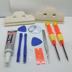 KOMPLIT OBENG SET REPARASI HANDPHONE 10 IN 1 + LEM B7000 BENING 15 ML + PENJEPIT LCD 2 PCS KIRIM SESUAI GAMBAR