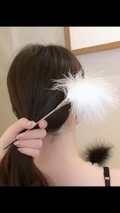 F4 Jepit Rambut Sanggul Tusuk Konde Chinese Style High End Elegant Feather Hairpin TAFF001