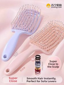 Womens Special High Cranial Top Comb Hair Styling Massage Acupoint Airbag Skeleton Air Cushion Comb for Long Hair