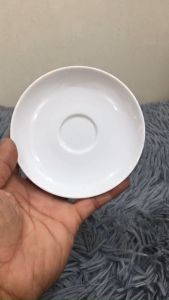 DĨA LÓT TÁCH 11 CM - CAMELLIA - TRẮNG = GỐM SỨ MINH LONG I