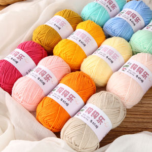 DIY Braiding Milk Cotton White Moderate Yarn 4 Strands