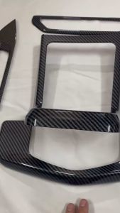 Ốp nội thất xe Vinfast VF3 - Bộ 5 Chi tiết chất liệu nhựa ABS nhúng vân carbon cao cấp