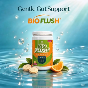 MACIFA Bio Flush 30 Tablets 3 Formula Prebiotic Probiotic Postbiotic Natural Detox Cleanse Refresh Chewable Supplement Mango Orange Flavor Halal Certified Gluten Free No Artificial Colours