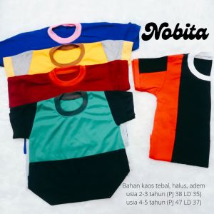 Kaos harian anak laki-laki perempuan usia 2-5 tahun