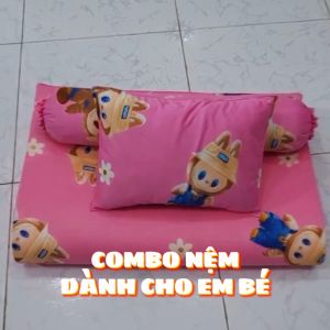 Combo Nệm Em Bé Labubu 3 món dành cho bé đi học có túi đựng - Foam mềm mại êm ái - Á Châu Nệm Em Bé Màu Hồng Xanh Nệm Á Châu Kích Thước 70X140Cm - Lazada