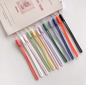 Lanyard Tali Gantungan HP Handphone Device Bahan Silikon Macaron Candy Lanyard Full Warna