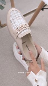 THREE & THREE - Sepatu Sandal Women Mules Flat Slip On Bustong Wanita PPN12