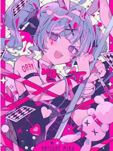 BILIBILI | 5D DIY Full Square&Round Diamond Painting Cute Cartoon Cool Girl Set Mosaic Art Home Decoration Gift for Living Room Bar