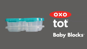 Oxo Tot Baby Blocks Freezer Storage Containers Tempat Penyimpanan Makanan Bayi di Freezer 60ml 120ml 180ml