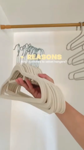 17 MILE Buy 10 Take 10 Non-slip Velvet Hanger Set Space Saving Clothes Hanger Durable Heavy Duty Organizer