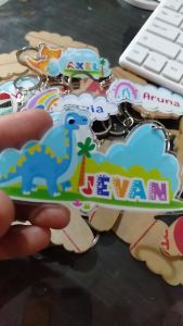 Gantungan Kunci Karakter Akrilik Custum nama
