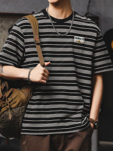 Striped Casual T-shirt Cotton