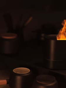 Essential Oil Aroma Diffuser  Flame Aromatherapy Machine Flame Air Humidifier Creative Simulation USB Flame Atmosphere