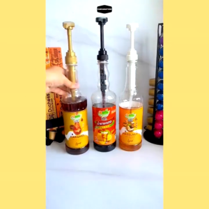 Syrup Pumps Dispenser Replacement for Coffee Kitchen Seasoning Liquid Sauce Pressure Nozzle Bottle Pump Containers
