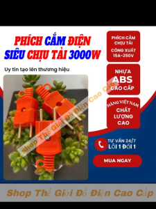 ( Bảo Hành 2 Năm ) Hàng Loại 1 xịn Phích Cắm Siêu Chịu Tải Công Xuất Lớn Chống Va Đập Chịu Nhiệt Độ Cao 1300 Độ Chân Phích Đồng Đúc 100%