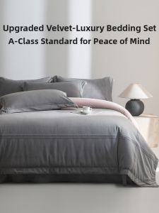 shui yang | Bộ Đồ Chăn Drap Gối Cao Cấp Bền Mềm Như Nhung Đa Sợi San hô Hai Mặt