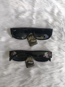 [PLAIN BLACK V.2] OG Locs Hardcore Cholo Hiphop Gangster Shades Fashion Sunglasses (Plain Black V.2)