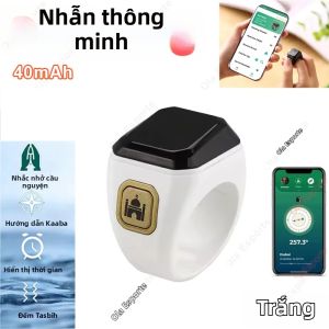 Nhẫn Thông Minh Đếm Niệm Phật Kỹ Thuật Số Chống Nước Nhắc Nhở 5 Thời Gian Cầu Nguyện Bằng Rung Đồng Hồ Báo Giờ Cầu Nguyện Hồi Giáo SY15
