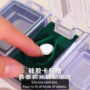 LOCAL STOCK Upgraded Pill Cutter Tablet Grinder Storage Bekas Ubat Pil Box Organizer Small Portable Cut Grind Store Medicine Box Japan Imakara Tablet Pill Cutter