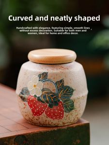 JISU | Dustproof Moistureproof New Chinese Style Hand-painted Ceramic Tea Canister