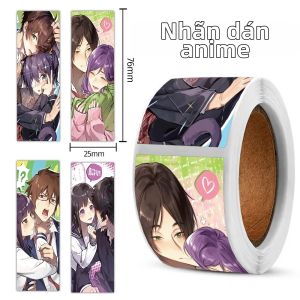 Bandai | 120 Miếng Dán Hình Graffiti Tình Yêu Thuần Khiết Nam Nữ Dùng Trang Trí DIY Anime Guitar Laptop Vali Cốc Nước Ván Trượt Kích Thước 5cm