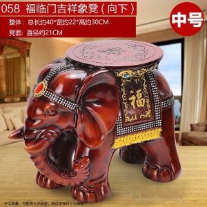 Nordic Redwood Elephant Shoe Bench Home Decorative Floor Standing Piece Living Room Decor Moving Gift Entrance Creative Shoe Bench