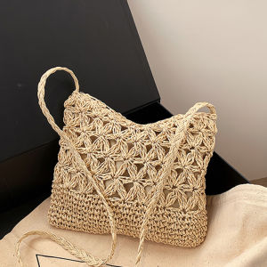 Nữ Boho Dệt Ống Hút Túi Khoét Hở Móc Túi Đeo Ngang Macrame Ví Thời Trang Đi Biển Phụ Kiện