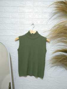 Turtleneck Tanktop Rajut Kerah Tinggi / Inner Manset / Bisa COD / By Aqilanisa Store