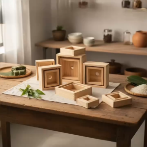 Khuôn Gói Bánh Chưng Gỗ Tự Nhiên - Dụng Cụ Gói Bánh Chưng 1 Khuôn Nhiều Size Giúp Bánh Vuông Vức Dễ Làm Tại Nhà
