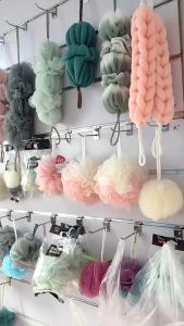 Bông Tắm Có Cán Dài Chà Lưng Siêu Sạch Bông Tắm Bằng Lưới Mềm Mịn H109