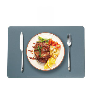 1/4/6PCS Black Placemats Faux Leather Dining Table Mat Non-slip Nordic Luxury Placemat Kitchen Accessories Cup Coaster Wine Pad