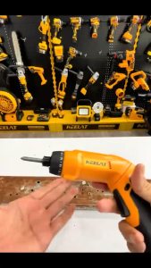 KEELAT 38PCS Electric Screwdriver Set Mini Cordless Drill Rechargeable 2-Speed Power Screwdriver with 90° Rotatable Handle DIY Tool Kit
