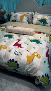 DREAMLUX 2200Tc 100% Pure Cotton Bedsheet With Comforter Set 5in1 | Cadar Kartun King Queen Single