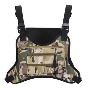 Sports Chest Bag Multi-functional Water Resistant Lightweight Front Chest Pack Running Vest Bag Outdoor Travel Bag for Men