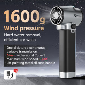 Supercharged rechargeable violent turbofan handheld high-speed powerful blower equipped with a 50000RPM brushless motor and an infinitely variable speed flow fan using a 64mm high-power turbofan ducted motor with a maximum thrust of about 1.4KG.