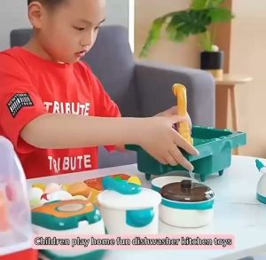 **Malaysia Seller** #ReadyStock  55Pcs Kids Kitchen Pretend Play Toys Kitchen Sink Pretend Kids Toy/Dish Washing/Mainan Basuh/Mainan Dapur